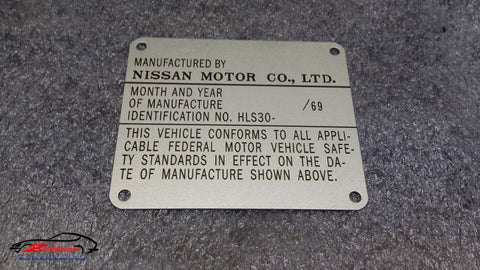 1969 datsun 240z id plate 218 large
