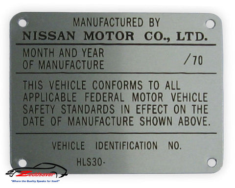 1970 240z door jam id plate 668 large