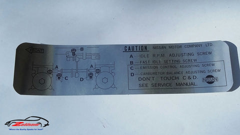 Datsun 240z Air Cleaner Decal Datsun 240z Air Cleaner Decal