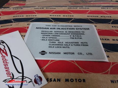 Datsun 240z Air Injection Decal