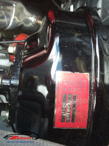 Installed Datsun 240z Brake Booster Decal