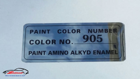 Datsun 240z Paint Code Decal