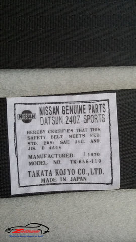 Datsun 240z seat belt production tags decals 512 large