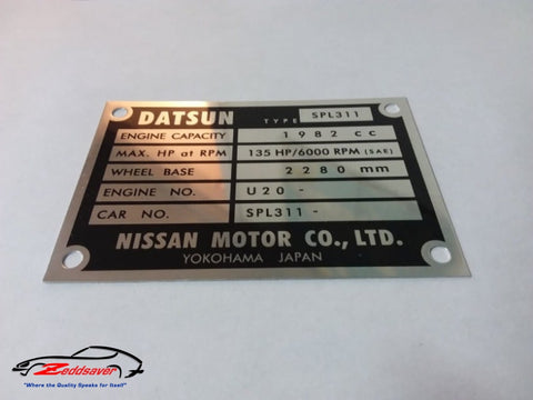 Datsun Roadster Engine Bay ID Plate image 2