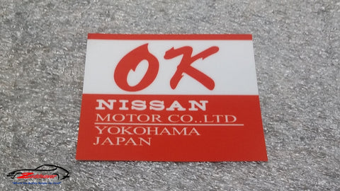 Datsun Z OK inspection Decal