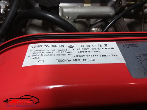 Datsun z service instruction decal air cleaner housings 240 large